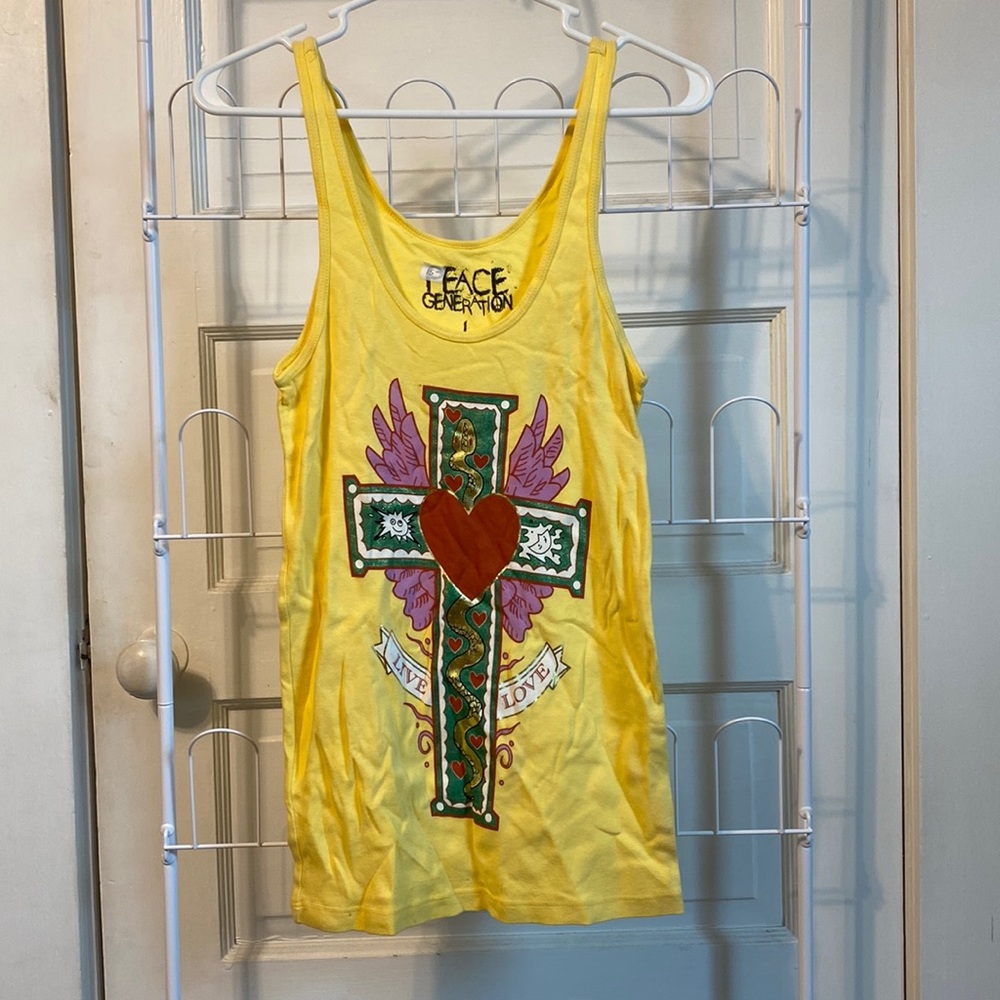 Peace Generation Heart and Cross Tanktop